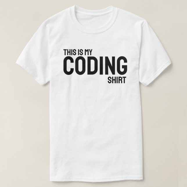 Esta é minha camisa de codificação (Frente do Design)