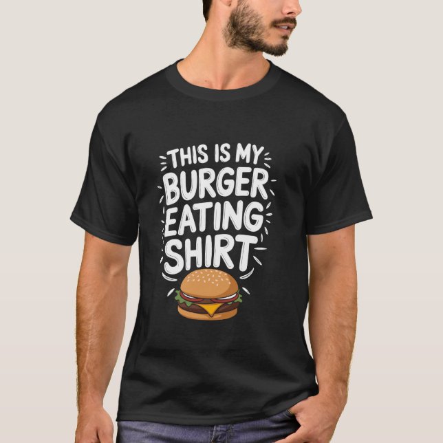 Esta é minha camisa de comer hambúrguer, Cheesebur (Frente)