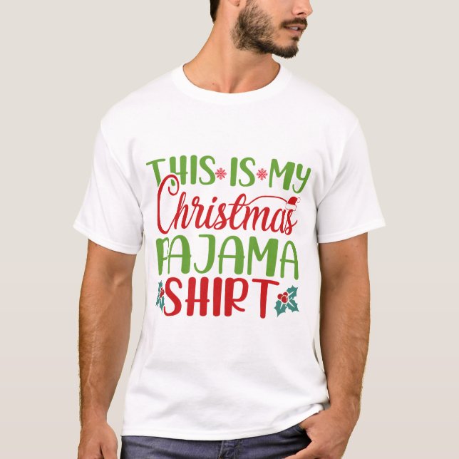 Esta É Minha Camisa de Pijama de Natal (Frente)