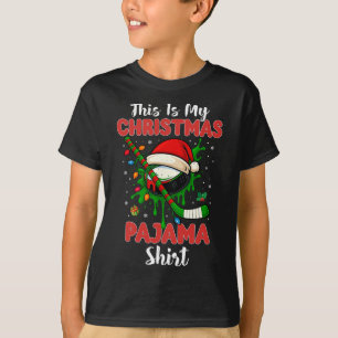 Esta é Minha Camisa de Pijama de Natal Xmas Hóquei