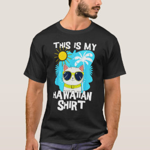 Esta É Minha Camisa Havaiana Fantasia de Gato Trop