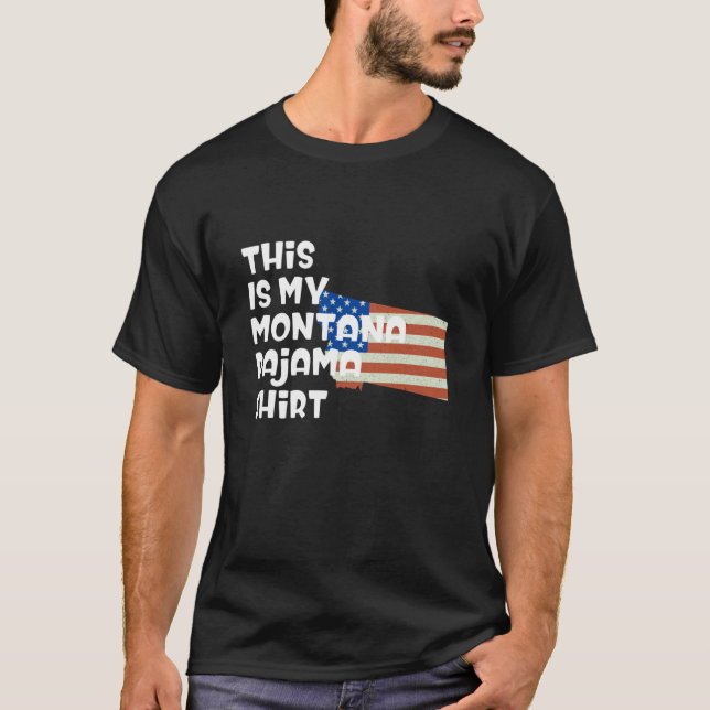 Esta é Minha Camiseta de Manga Curta Montana de Ca (Frente)