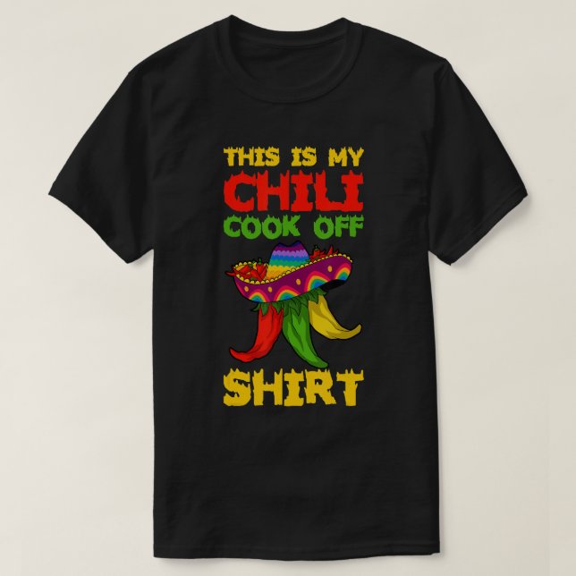Esta É Minha Chili Cook Off T-Shirt (Frente do Design)