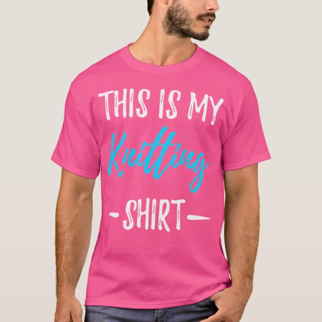 Esta É Minha Tricô Camiseta Divertida Presente Tri (Frente)