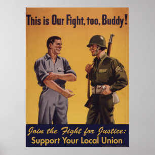 Esta é nossa luta, também, amigo! Poster da