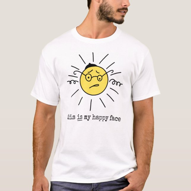 "esta é t-shirt Yiddish engraçado da minha cara (Frente)