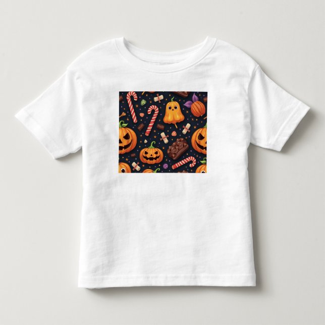 Esta é uma camiseta fofa do Halloween. (Frente)
