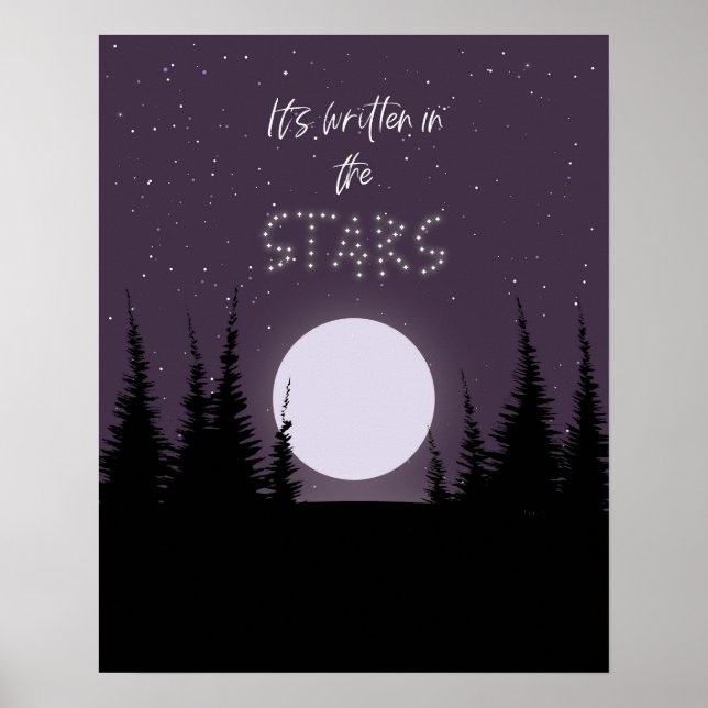 Está escrito no Poster das estrelas da floresta ro (Frente)