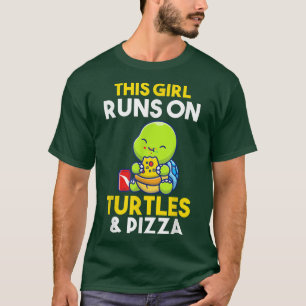 Esta garota corre em pizza e Turtles T-Shirt
