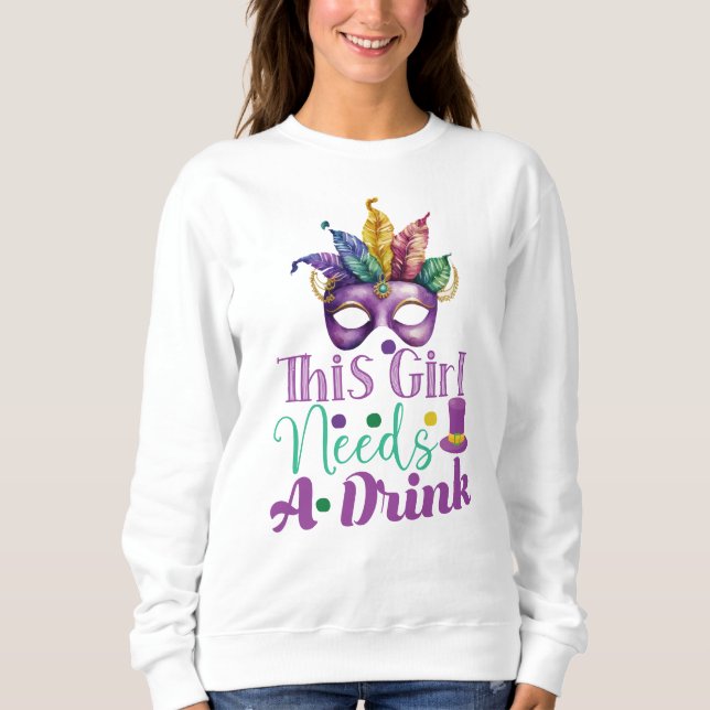 Esta Garota Precisa de uma Bebida Camiseta Mardi G (Frente)