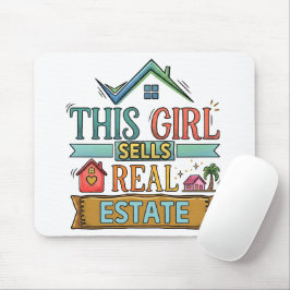 Esta Garota Vende Imóveis Mouse Pad Divertido Corr