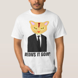 Está indo Miaus? Camiseta do Gato Laranja