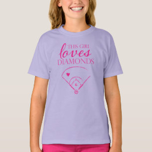 Esta Menina Adora Diamantes Camisa Baseball/Softba