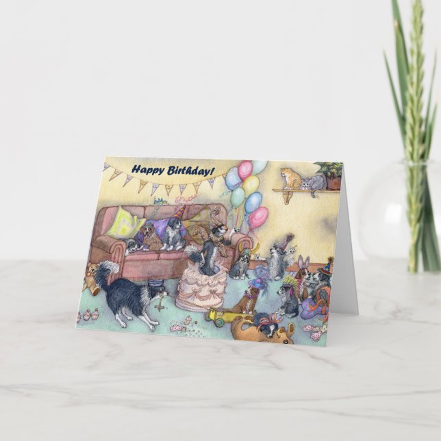 Está na hora da festa! Cartão de Estilo de Anivers (Frente)