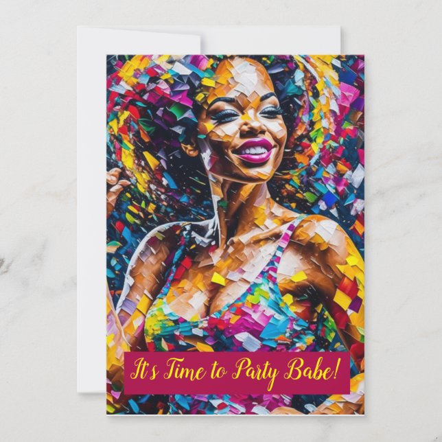 Está na hora de ir para a festa - Convite (Frente)