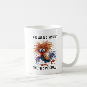 Está na hora do café! Xícara de café branco