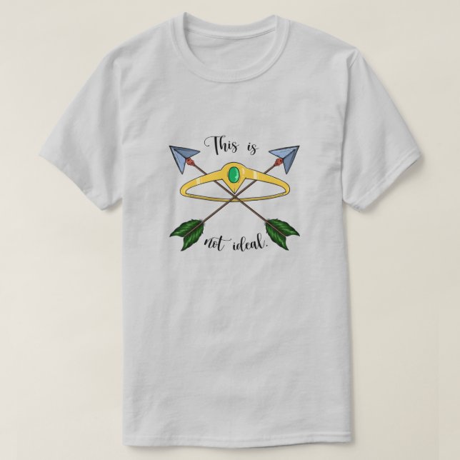 Esta não é uma camisa ideal - Cinzas (Frente do Design)