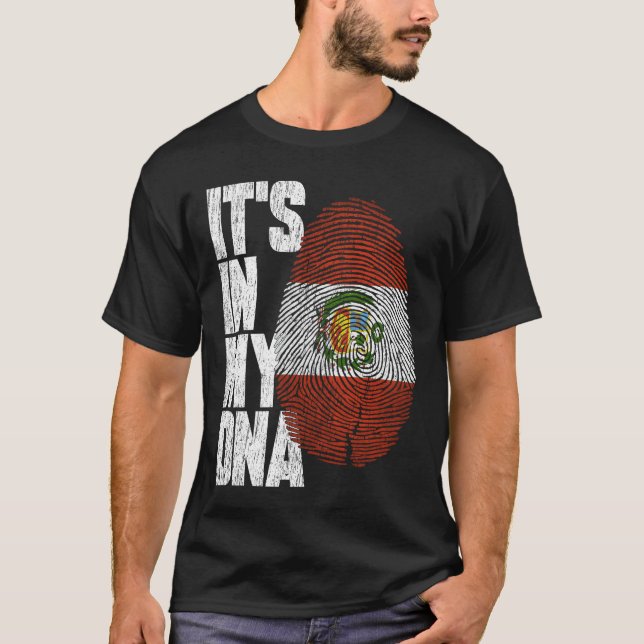 Está no meu DNA, Camisa Peruana Orgulhosa Presente (Frente)