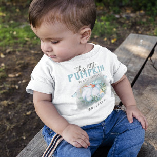 Esta Pequena Camiseta Azul Bebê de Aniversário da