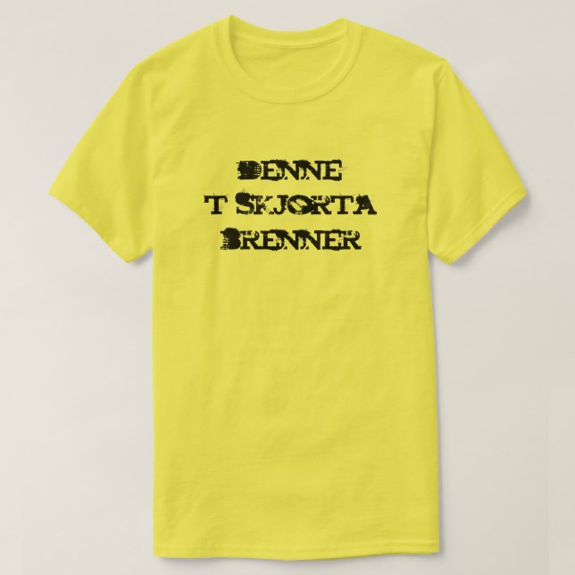 Esta t-shirt está a arder em amarelo norueguês (Frente do Design)