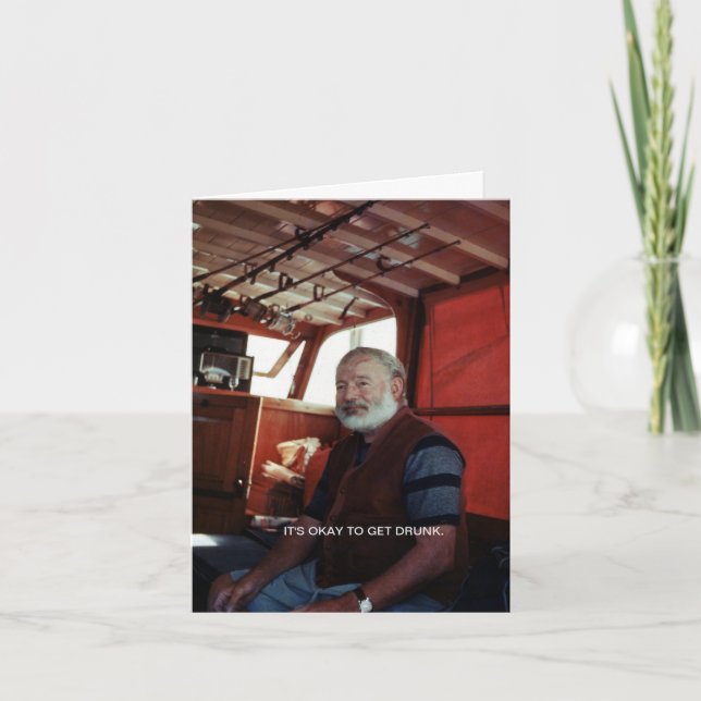 Está tudo bem receber um cartão de saudação Bebado (Frente)