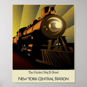 Estação Central Art Deco Poster