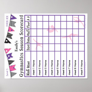 Estação de ginástica Conheça Scorecard Poster 9 AA