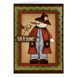 Estação de inverno Snowfolk Cartão de Saudação 5