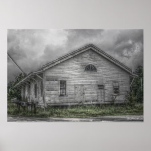 Estação de linha aérea de bordo Poster