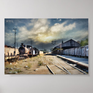 Estação Ferroviária Abandonada Poster