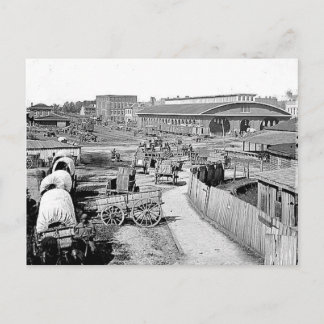 Estação Ferroviária de Atlanta de 1864 Cartão Post
