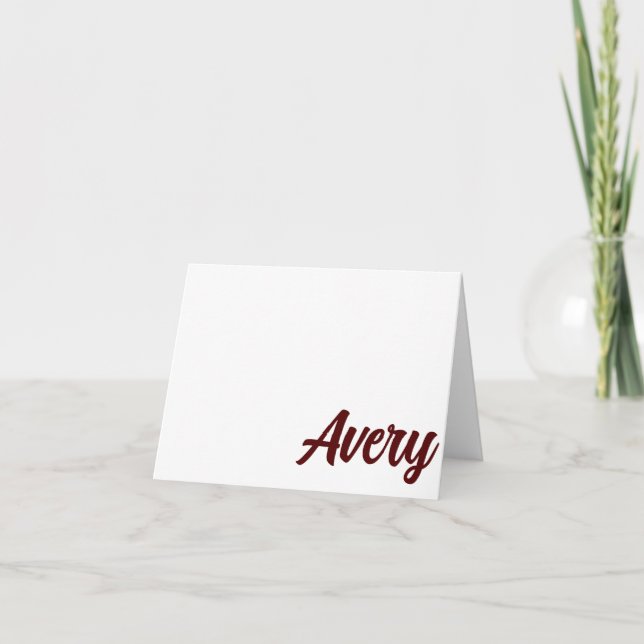 Estação Universitária MAROON, Cartão de Nota Perso (Frente)