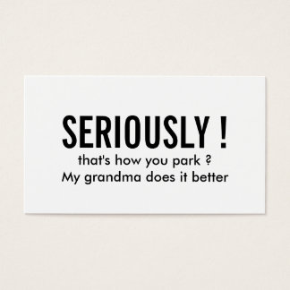 Estacionando preto simples e engraçado