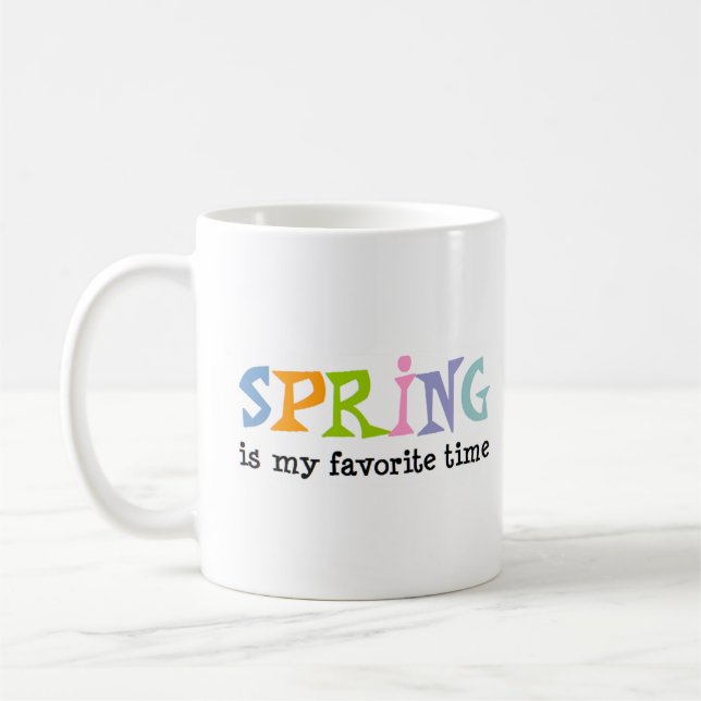 estações primavera tempo favorito caneca de café (Esquerda)