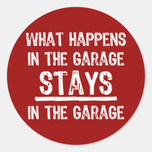 Estadas na etiqueta da garagem