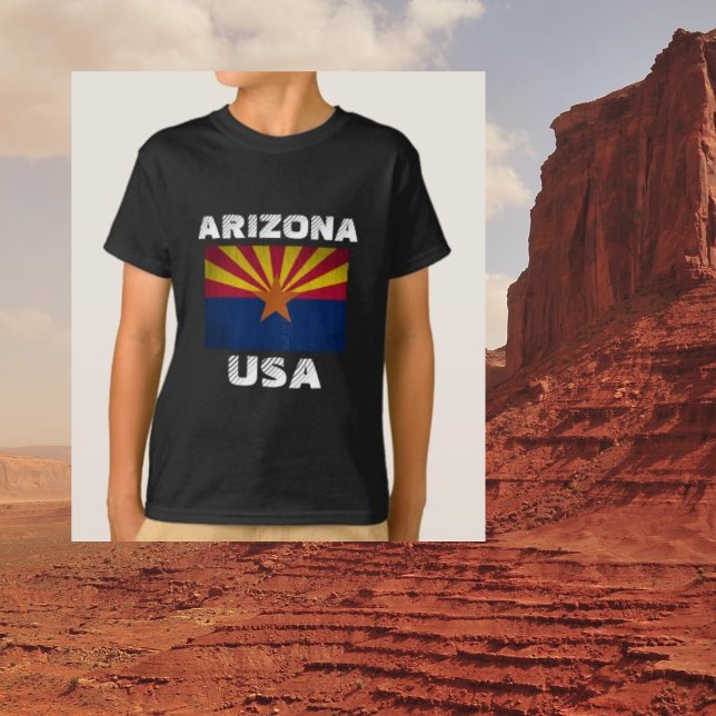 Estado arizona Sinalizador Starburst EUA T-Shirt (Criador carregado)