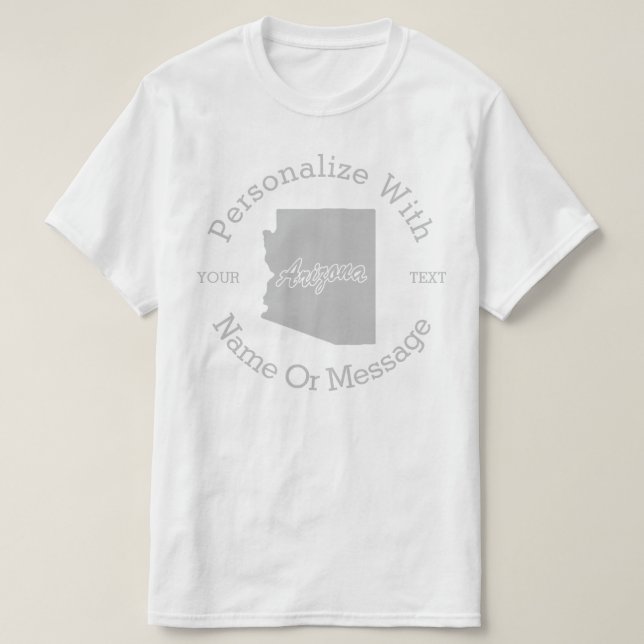 Estado da Arizona T-shirt PERSONALIZADA (Frente do Design)
