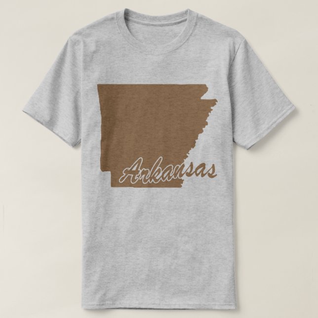 Estado Da Camisa De Forma Do Arkansas (Frente do Design)