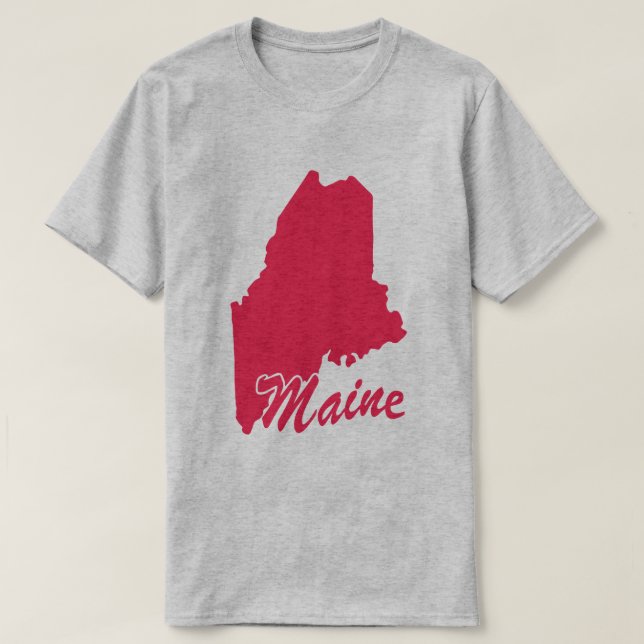 Estado Da Camisa De Forma Maine (Frente do Design)