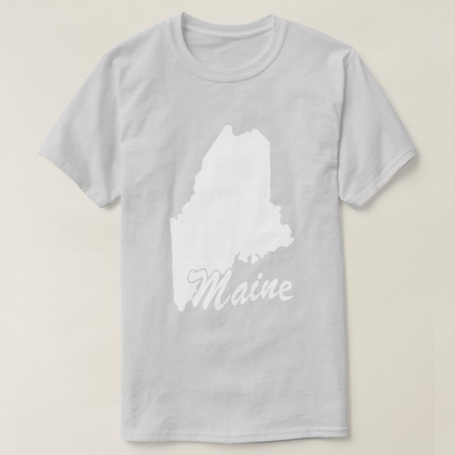 Estado Da Camisa De Forma Maine (Frente do Design)