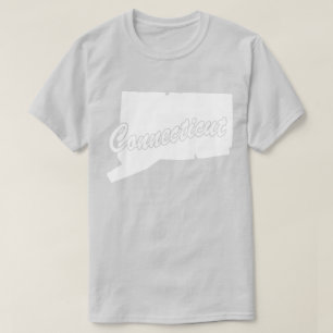 Estado Da Camiseta Em Forma De Connecticut