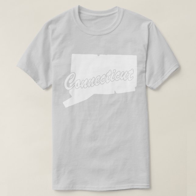 Estado Da Camiseta Em Forma De Connecticut (Frente do Design)