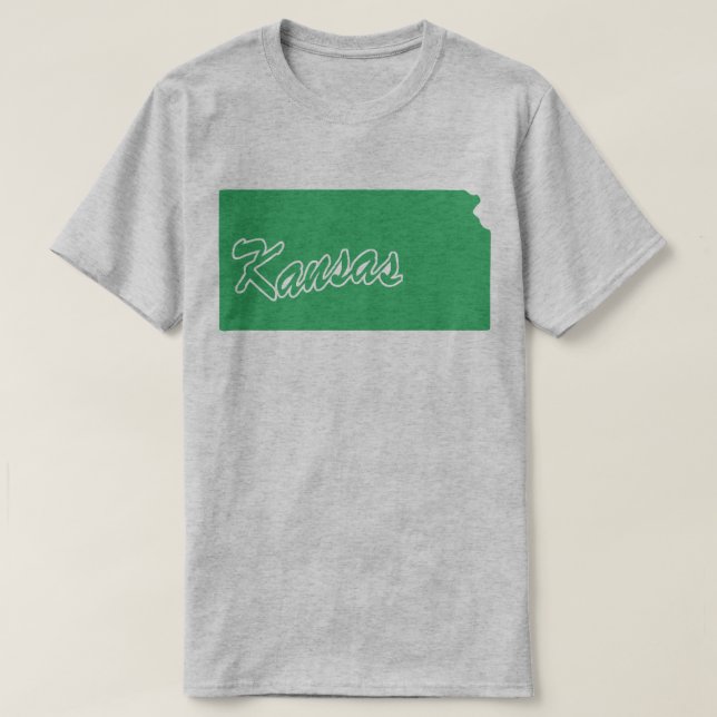 Estado da Camiseta em Forma de Kansas (Frente do Design)