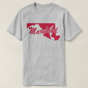 Estado Da Camiseta Em Forma De Maryland