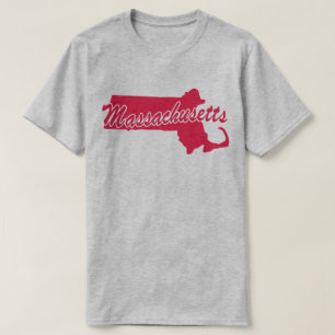 Estado da Camiseta em Forma de Massachusetts