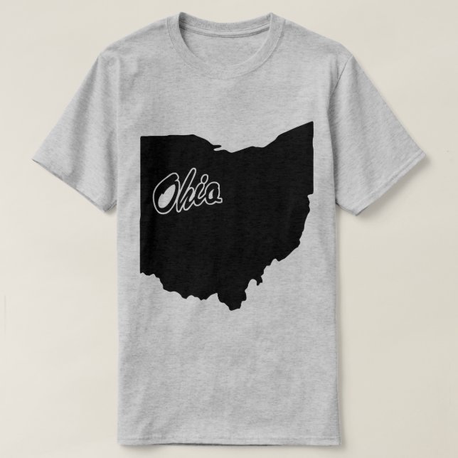 Estado Da Camiseta Em Forma De Ohio (Frente do Design)