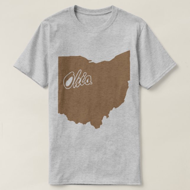 Estado Da Camiseta Em Forma De Ohio (Frente do Design)