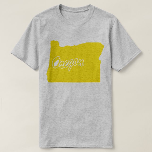 Estado Da Camiseta Em Forma De Oregon (Frente do Design)
