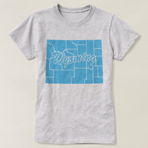 Estado da Camiseta em Forma de Wyoming