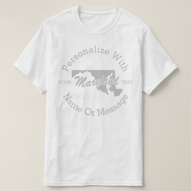 Estado Da Camiseta PERSONALIZADA De Maryland (Frente do Design)